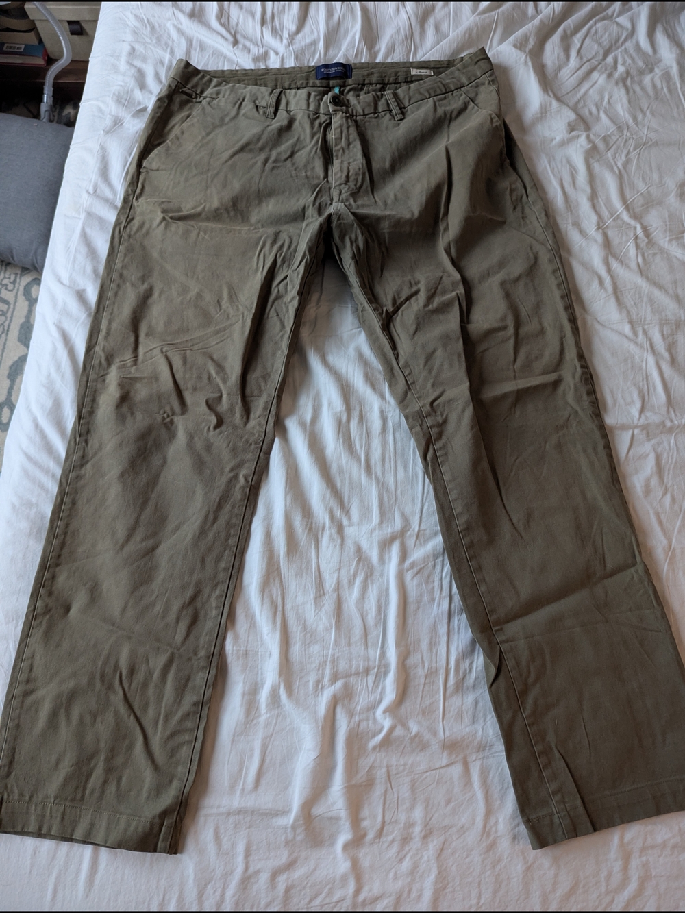 Scotch & Soda Men's Olive Green Chino Pants